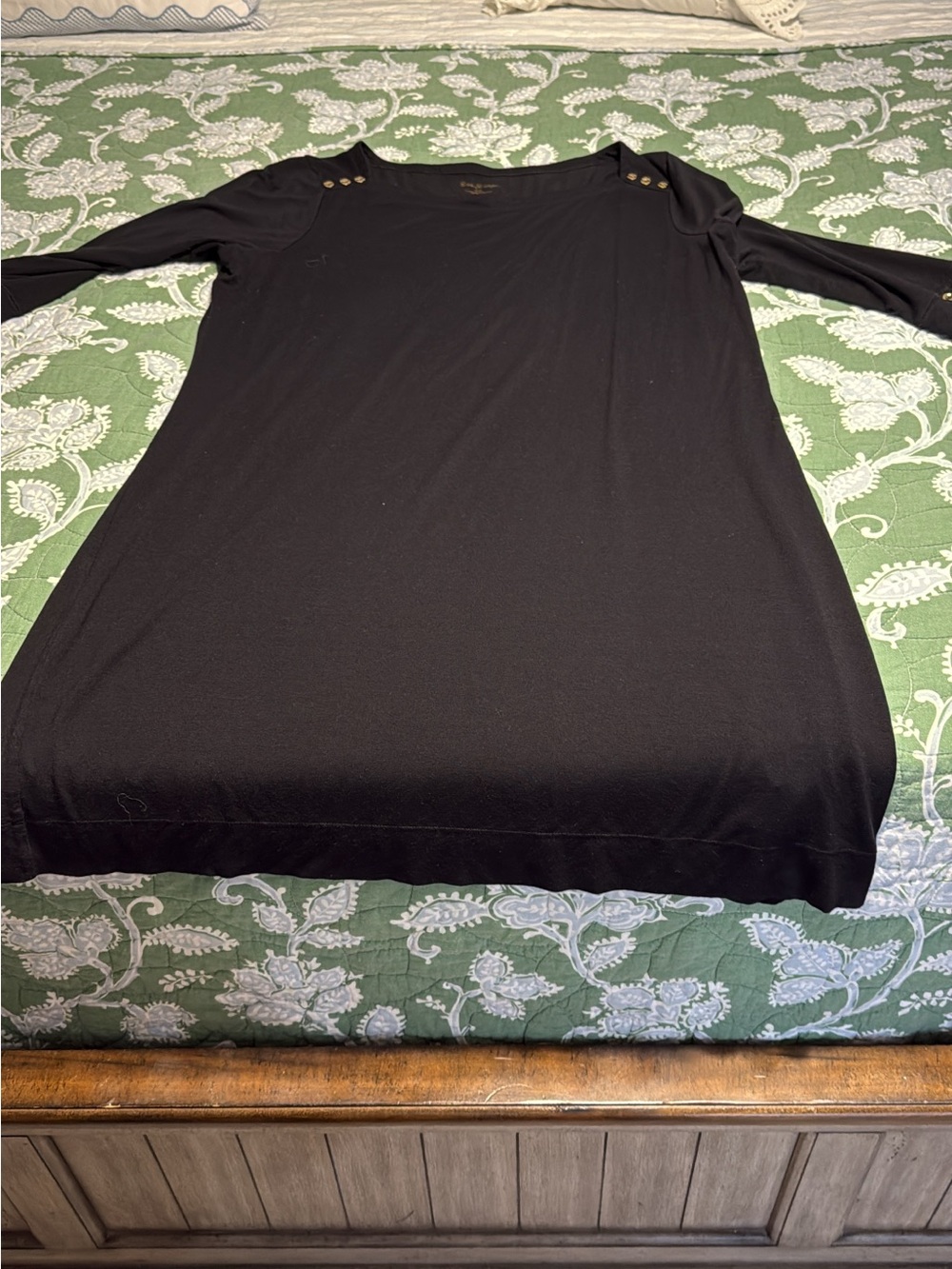 Lilly Pulitzer Black Long Sleeve Boatneck Dress
